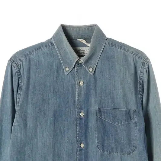 [BUNJANG] The Resume Washed Button-Down Denim Shirt (S) / 더리줌 워싱 버튼다운 데님 셔츠 S