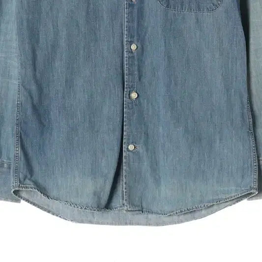 [BUNJANG] The Resume Washed Button-Down Denim Shirt (S) / 더리줌 워싱 버튼다운 데님 셔츠 S