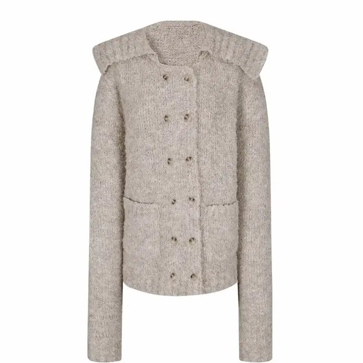 [BUNJANG] La Belle Blanc Double Sailor Knit Cocoa Set / 라벨르블랑 더블 세일러 니트 + 머플러 코코아