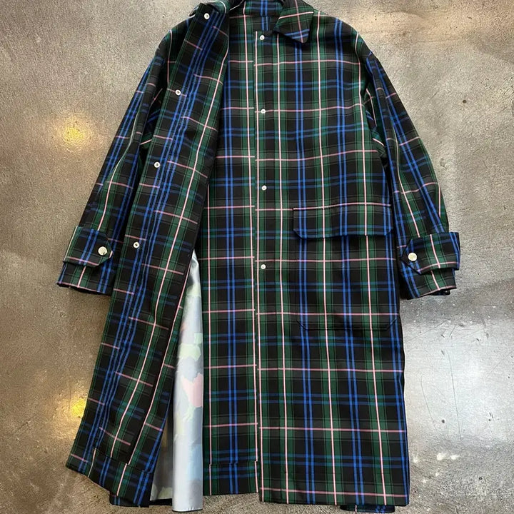 [BUNJANG] MSGM Check Long Coat / MSGM 체크 롱 코트(정품)