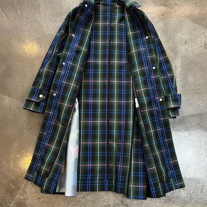 [BUNJANG] MSGM Check Long Coat / MSGM 체크 롱 코트(정품)