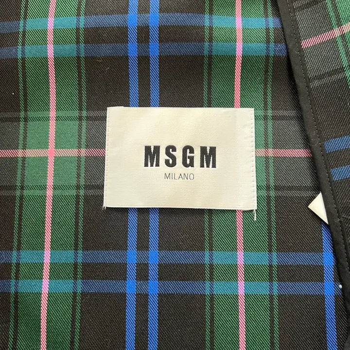 [BUNJANG] MSGM Check Long Coat / MSGM 체크 롱 코트(정품)