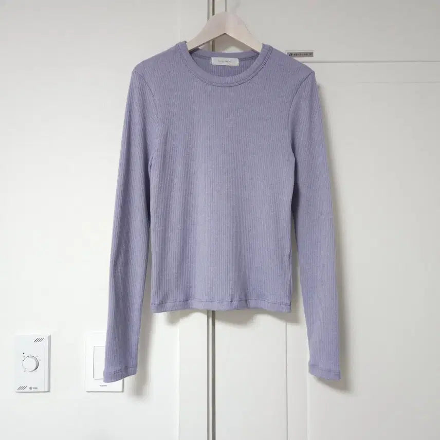 [BUNJANG] SALONDEMAG Ribbed Knit Top / 살롱드매그 약기모 골지티셔츠