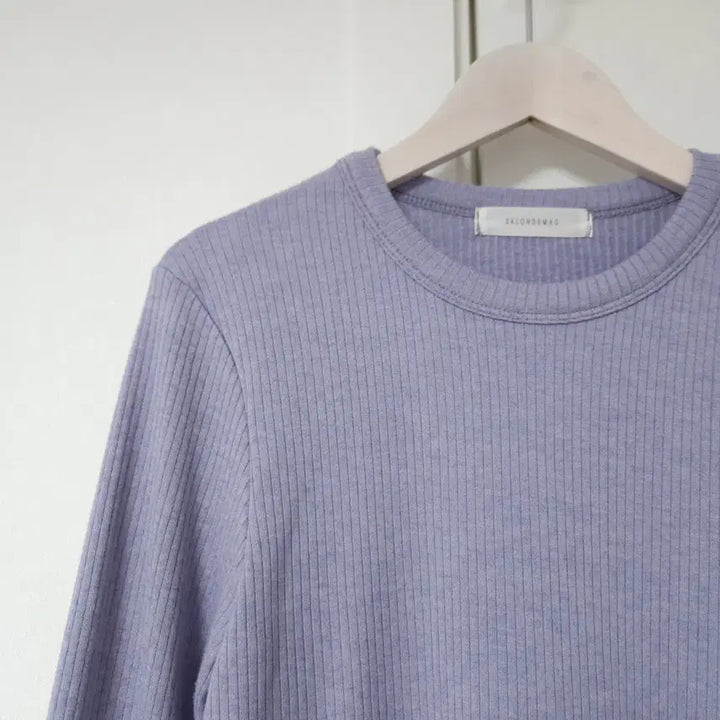 [BUNJANG] SALONDEMAG Ribbed Knit Top / 살롱드매그 약기모 골지티셔츠