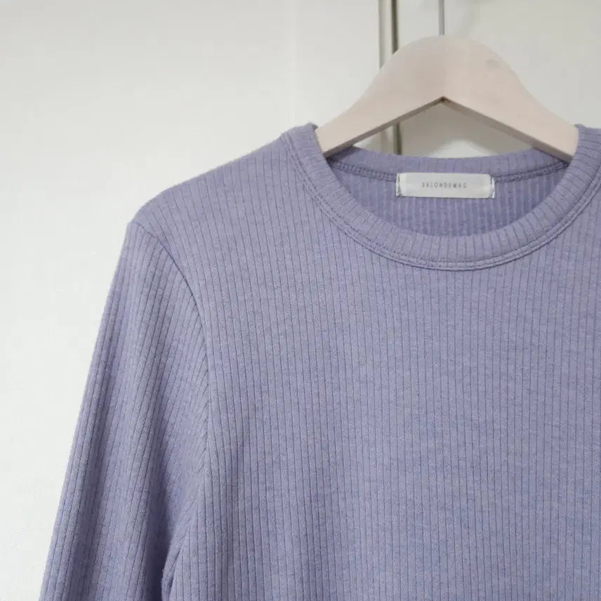 [BUNJANG] SALONDEMAG Ribbed Knit Top / 살롱드매그 약기모 골지티셔츠