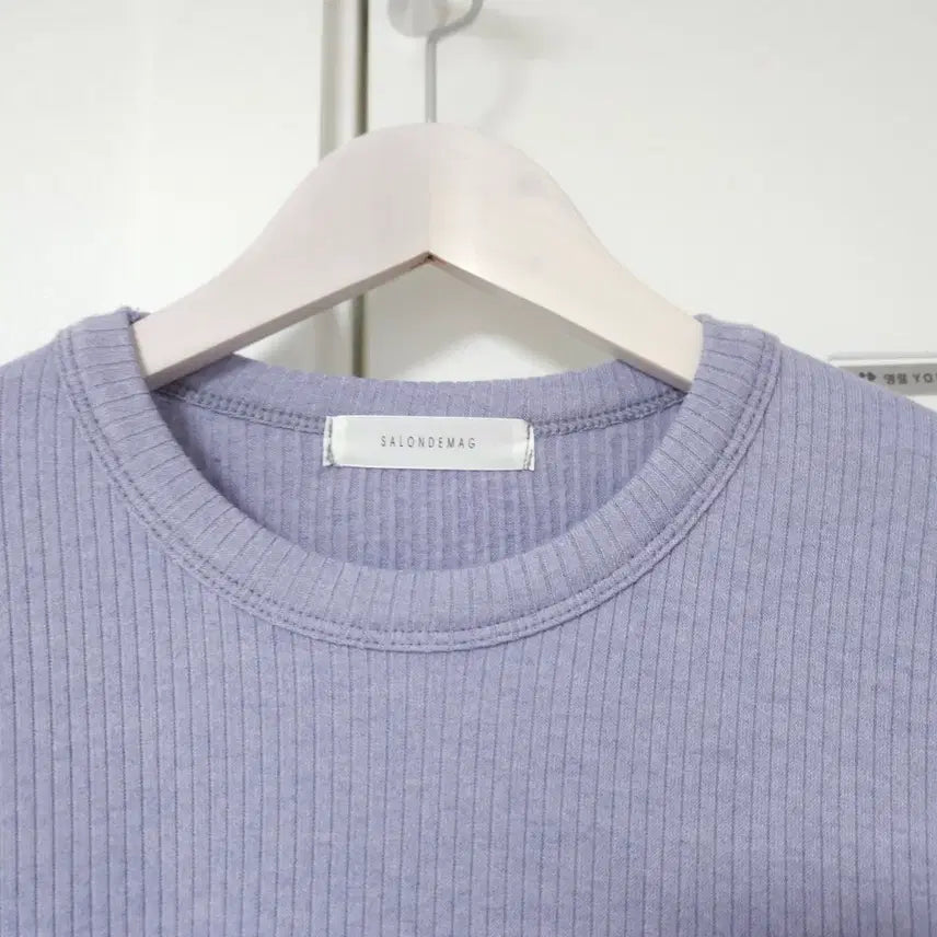 [BUNJANG] SALONDEMAG Ribbed Knit Top / 살롱드매그 약기모 골지티셔츠