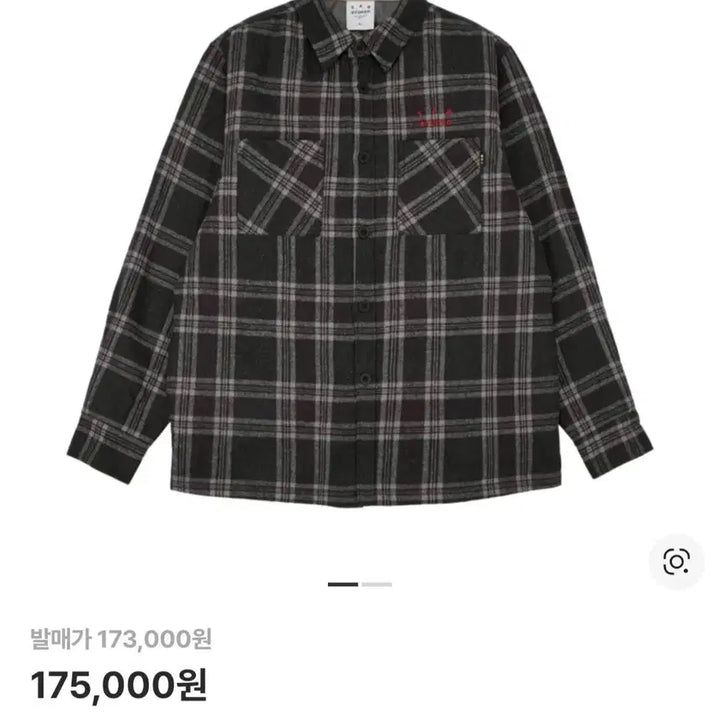 [BUNJANG] IAB Studio Check Shirt Jacket Gray Red XL / 아이앱 스튜디오 체크 셔츠 자켓 그레이 레드XL