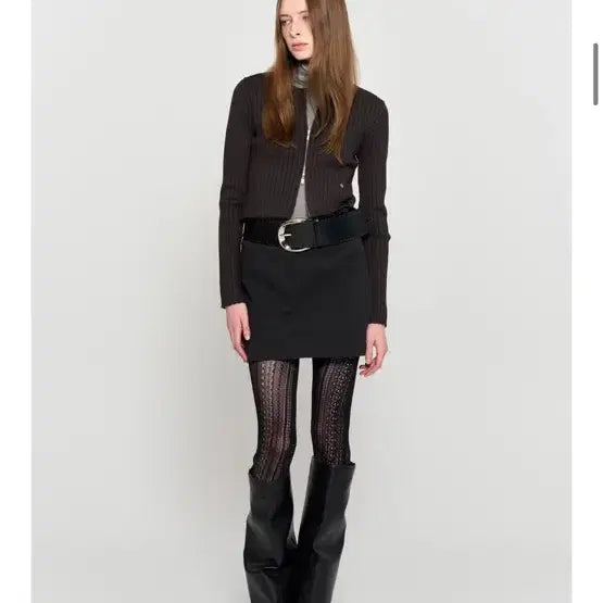 [BUNJANG] General Idea Low-Rise Cotton Mini Skirt Black M / 제너럴아이디어 로우라이즈 코튼 미니스커트 블랙 m