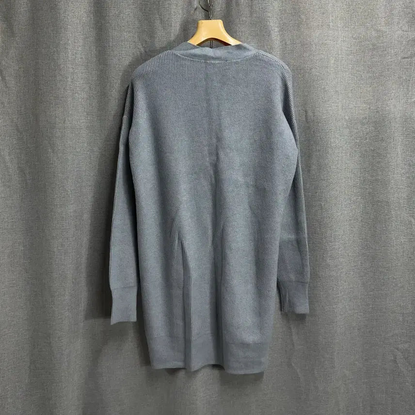 [BUNJANG] ZARA Long Ribbed V-Neck Cardigan / [L] 자라(ZARA) 롱 골지 브이넥 가디건