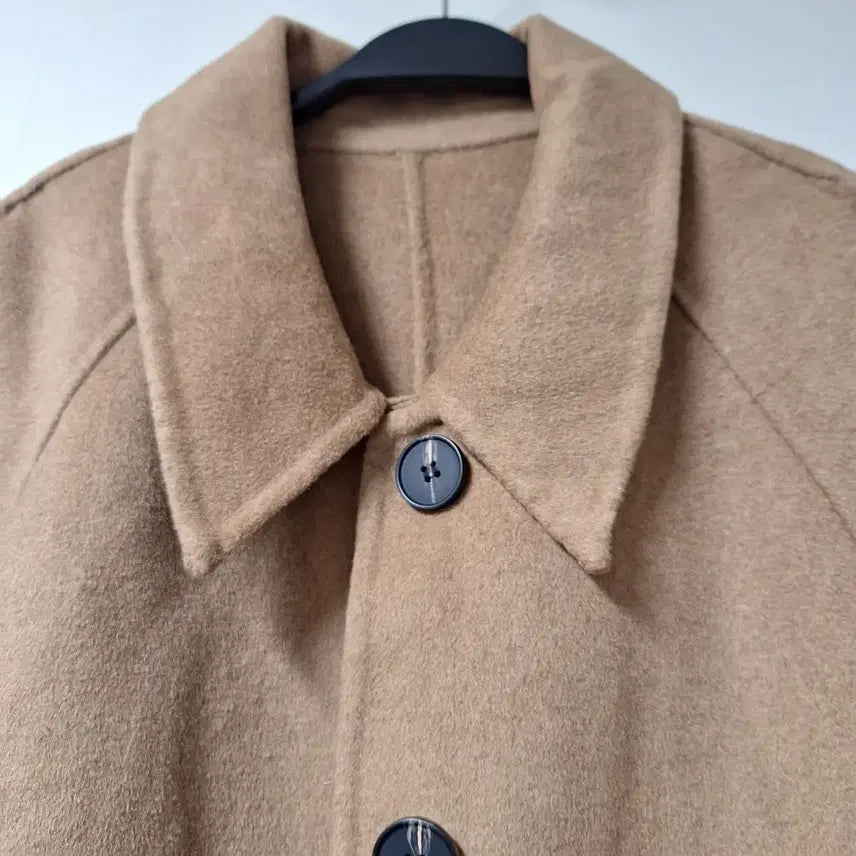 [BUNJANG] Camel Wool Blend Handmade Long Coat / 싱글 벨트 카멜 핸드메이드 롱 코트 (울70)
