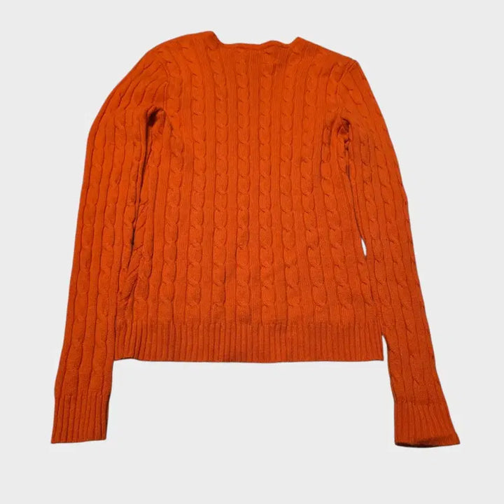 [BUNJANG] Ralph Lauren Cashmere Cable Knit Sweater / 랄프로렌 캐시미어 니트 오렌지 M