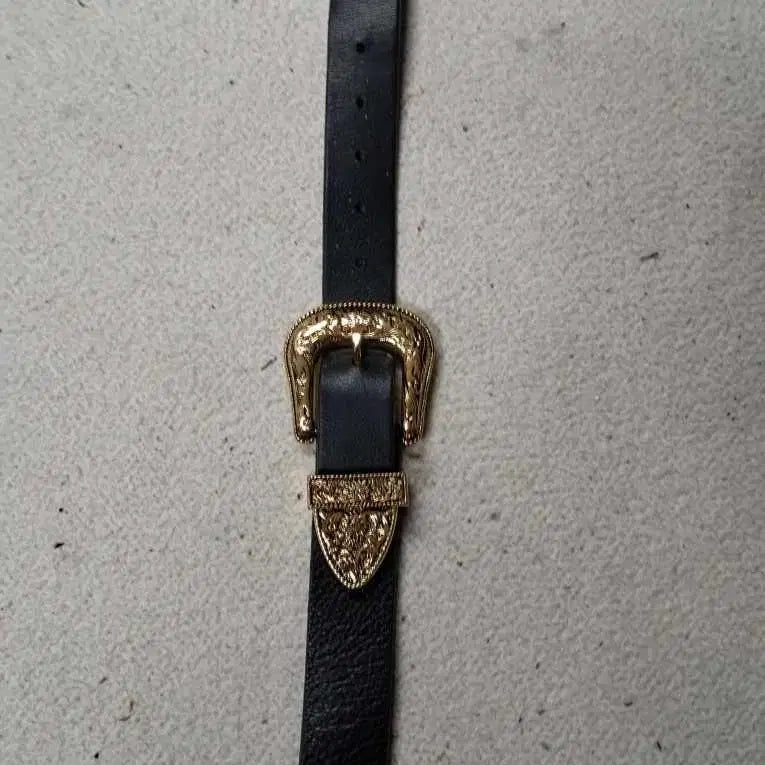 [BUNJANG] Vintage Double Buckle Western Style Belt / 빈티지 더블 버클 웨스턴 스타일 벨트 블랙