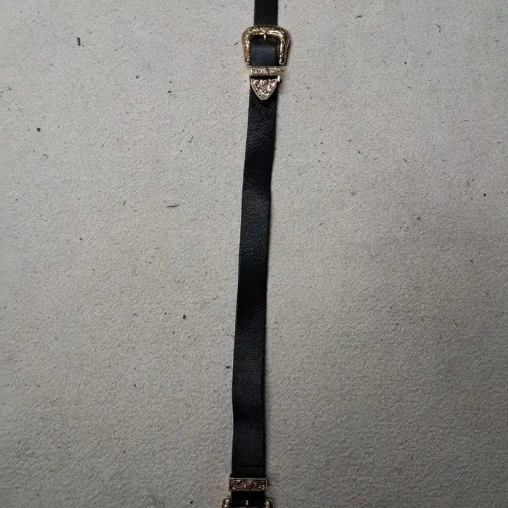 [BUNJANG] Vintage Double Buckle Western Style Belt / 빈티지 더블 버클 웨스턴 스타일 벨트 블랙