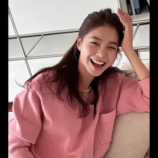 [BUNJANG] Ceeci Nordic Cardigan Pink / Ceeci 씨에씨 노르딕 가디건 핑크