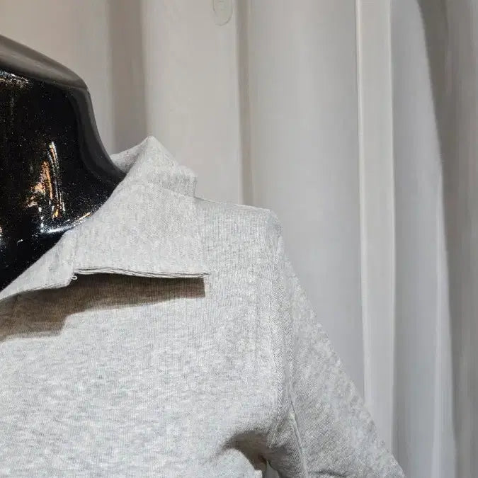 [BUNJANG] Gray Short Collar T-shirt / 쇼트 카라 그레이 반팔