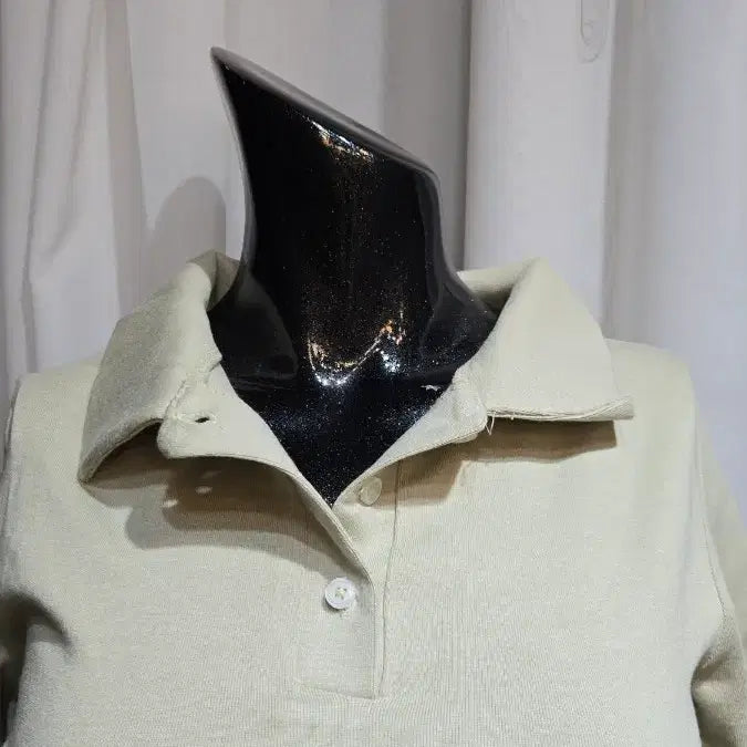 [BUNJANG] Short Collar Pale Green T-Shirt / 쇼트 카라 연그린 반팔