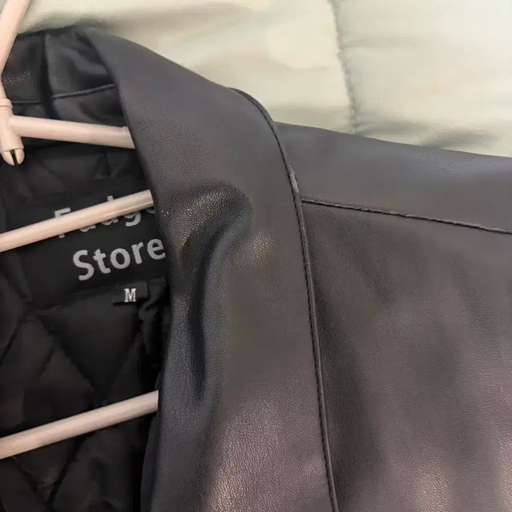 [BUNJANG] Lafarge Store Faux Leather Jacket / 라퍼지스토어 레더 자켓