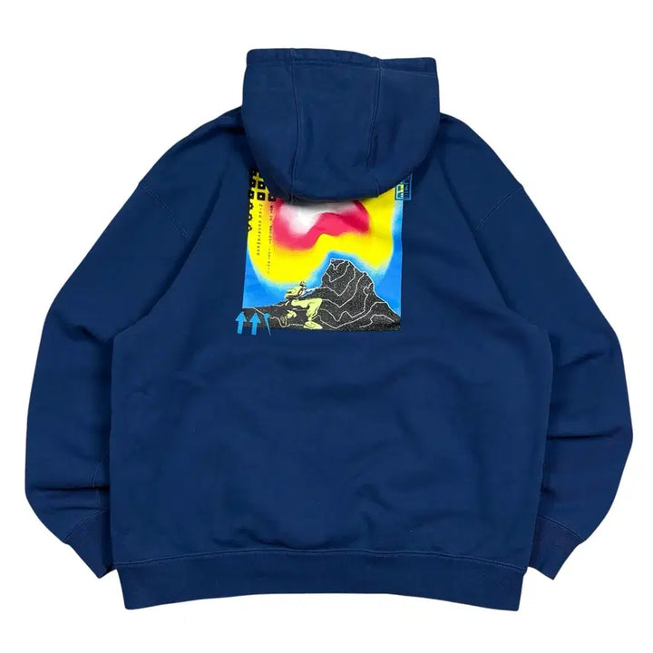 [BUNJANG] Nike Navy Big Logo Hoodie / 나이키 네이비 빅로고 후드티