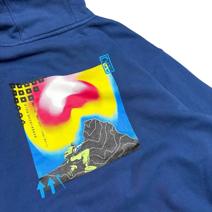 [BUNJANG] Nike Navy Big Logo Hoodie / 나이키 네이비 빅로고 후드티
