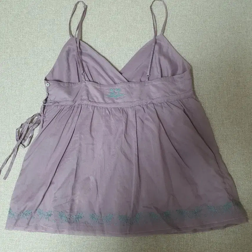 [BUNJANG] Zadig &amp; Voltaire Lavender Embroidered Cami Top / 쟈딕앤볼테르 끈탑