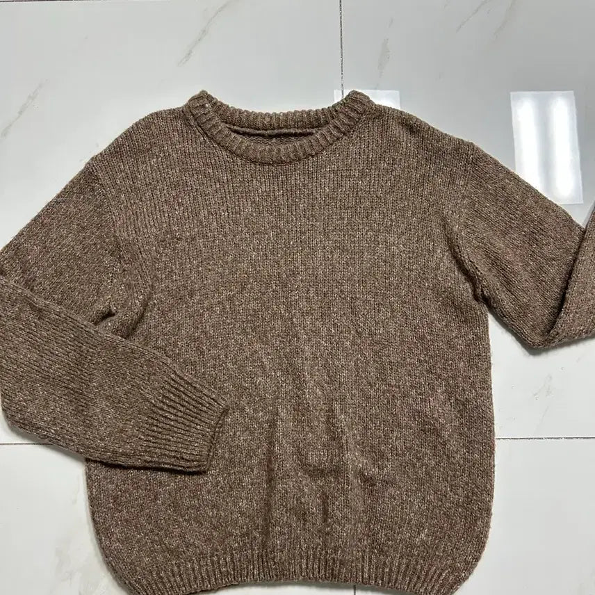[BUNJANG] Brown Oversized Knit Sweater / 브라운 갈색 도톰 아방 니트