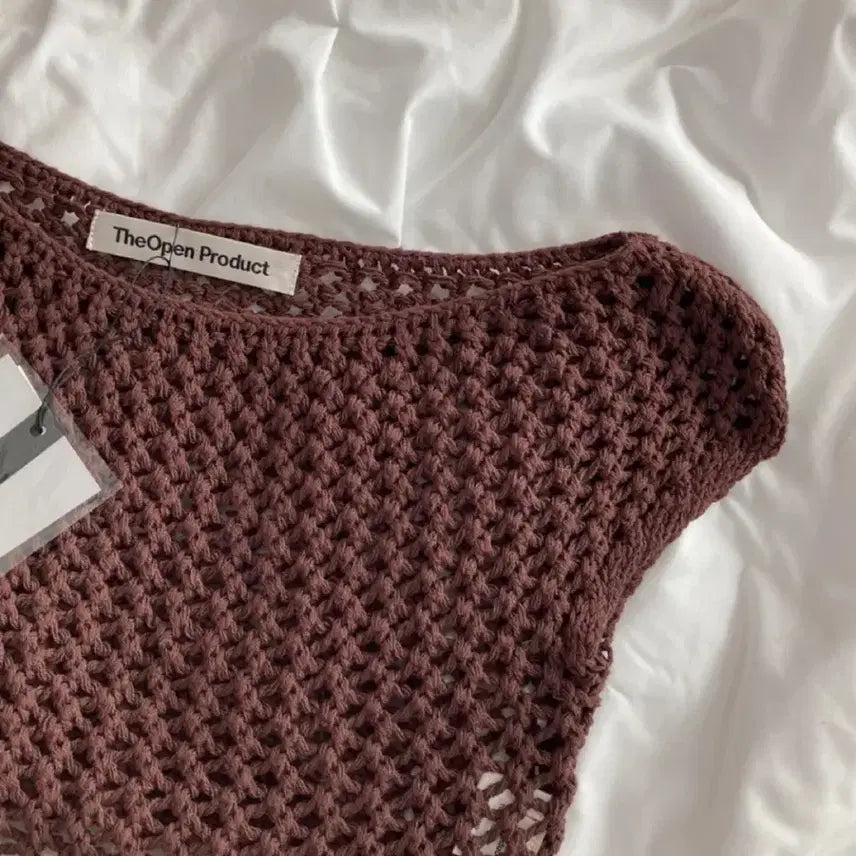 [BUNJANG] OpenYY Crochet Knit Top / 오픈와이와이 크로셰 니트 탑