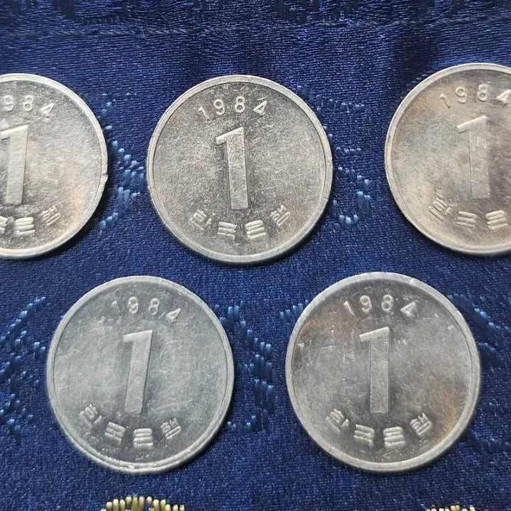 [BUNJANG] 1984 1 Won Coin Bundle Set (5 coins) / 1984년 1원 동전 5개일괄