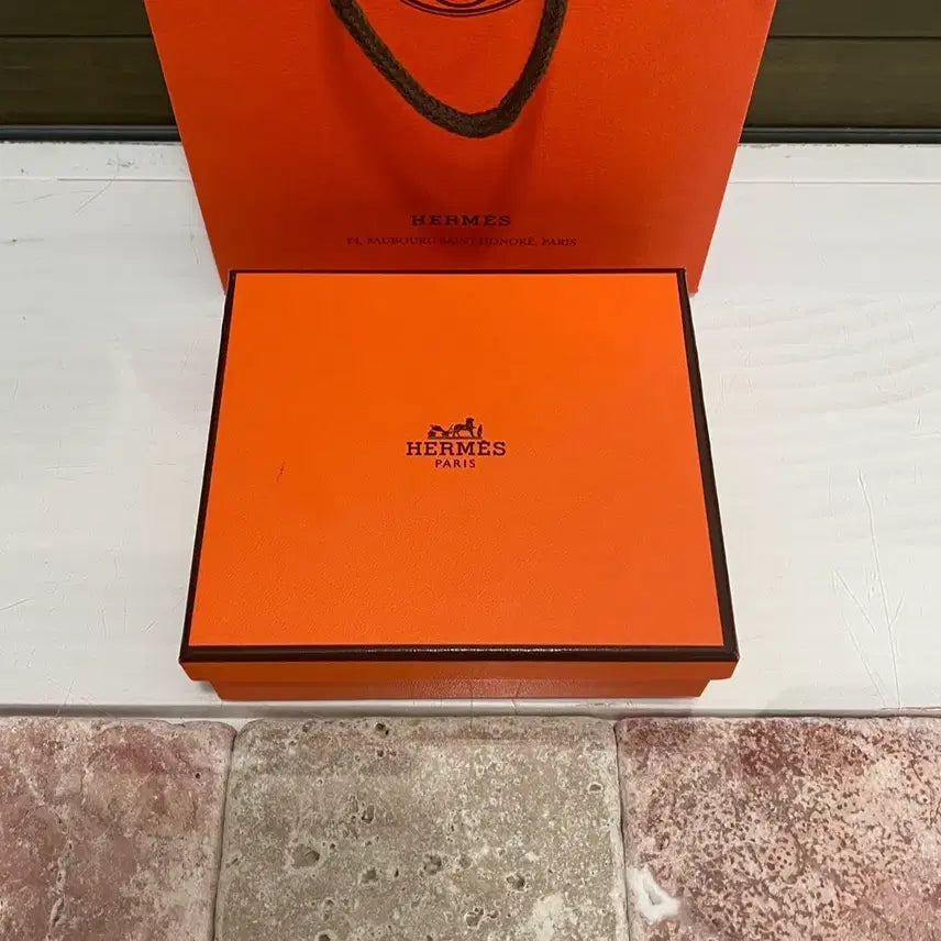 [BUNJANG] Hermes Wallet Box Set / 에르메스 지갑박스 + 속지 + 리본 + 쇼핑백