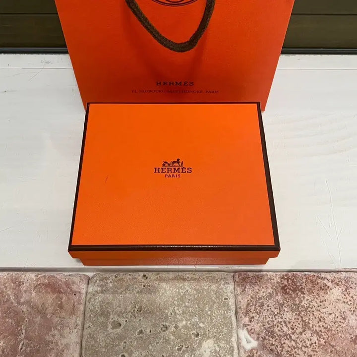 [BUNJANG] Hermes Wallet Box Set / 에르메스 지갑박스 + 속지 + 리본 + 쇼핑백