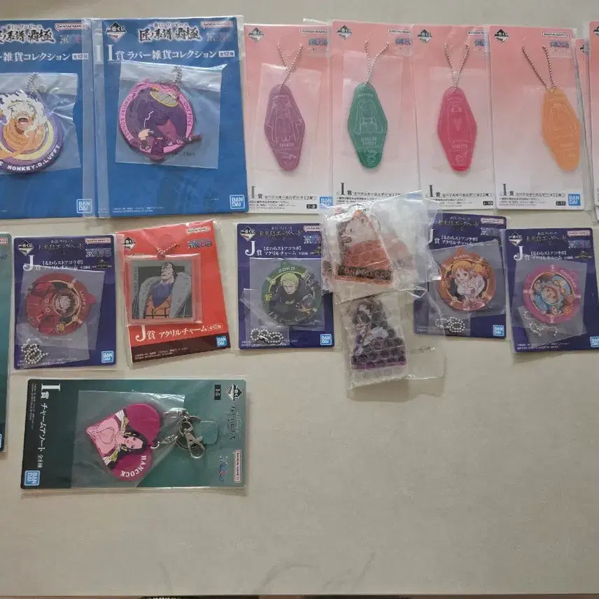 [BUNJANG] One Piece Ichiban Shoji Keychain Set (Sealed) / [미개봉] 원피스 제일복권 하위상 키링 모음