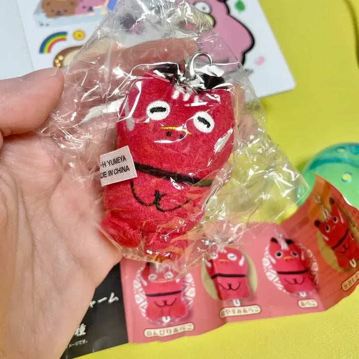 [BUNJANG] Akabeko Lucky Cow Doll Gacha Keychain / 아카베코 행운 느긋한 소 인형 가챠 키링