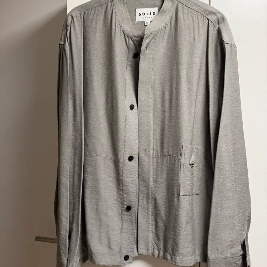 [SOLD OUT] 솔리드옴므 셔츠형 긴팔 자켓 그레이 52