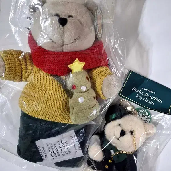 [BUNJANG] Starbucks Holiday Tree Bag &amp; Bearista Party Bottle Keychains / 스타벅스 홀리데이 트리백 베어리스타와 파티 버틀리 키체인 미개봉 팝니다.