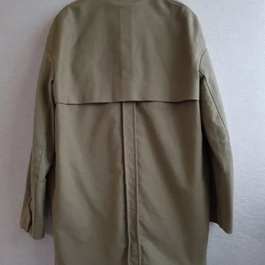 [SOLD OUT] 한섬 시스템 카키색 하이넥 스타일 자켓 코트