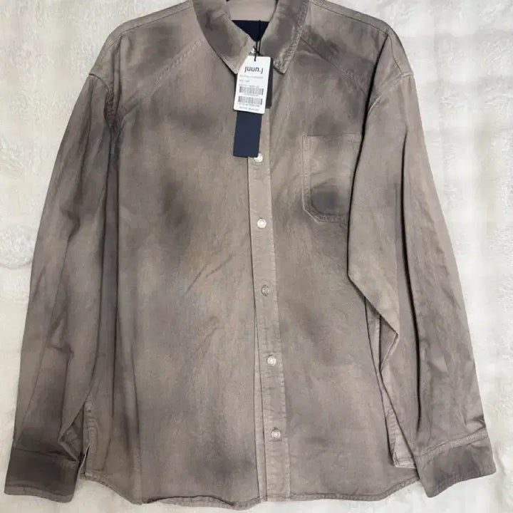 [BUNJANG] Juun.J 25FW Beige Denim Painted Shirt Size 46 / 준지 ) 25 FW 베이지 데님페인티드 46