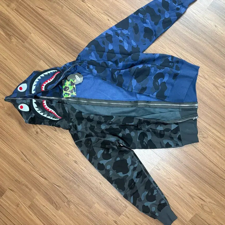 [BUNJANG] BAPE Shark Hoodie Asura Black New / 배이프 샤크후드 아수라 블랙 청계 새상품