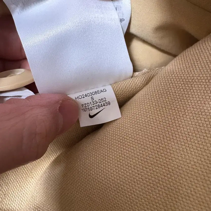 [BUNJANG] Nike Life Flannel Lined Half Coat Sesame S / 나이키 라이프 플란넬 라인드 반 코트 세서미 S