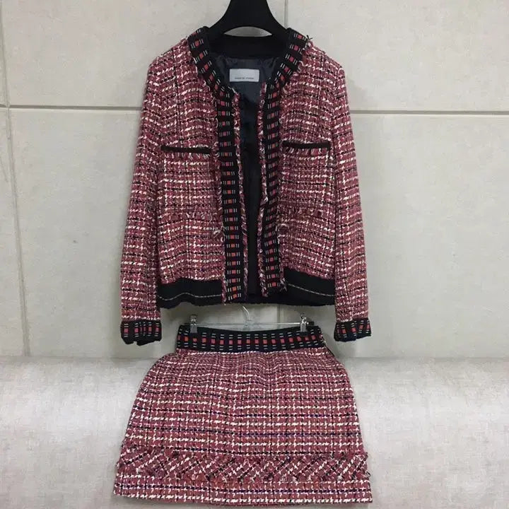 [BUNJANG] VOV Tweed Jacket and Skirt Set / (55)VOV 트위드 자켓 +스커트 셋업