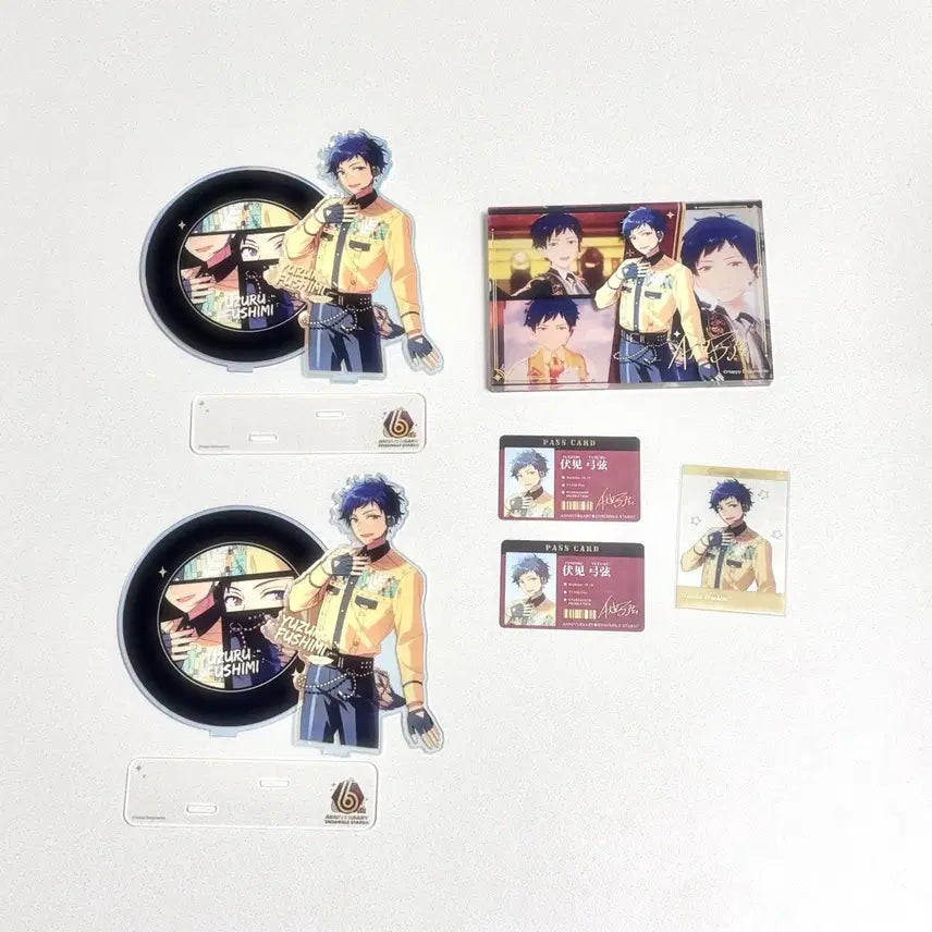 [BUNJANG] Ensemble Stars Yuzuru 6th Anniversary Acrylic Pass Block Bundle Set / [일괄] 앙스타 유즈루 6주년 아크릴 통행증 블럭