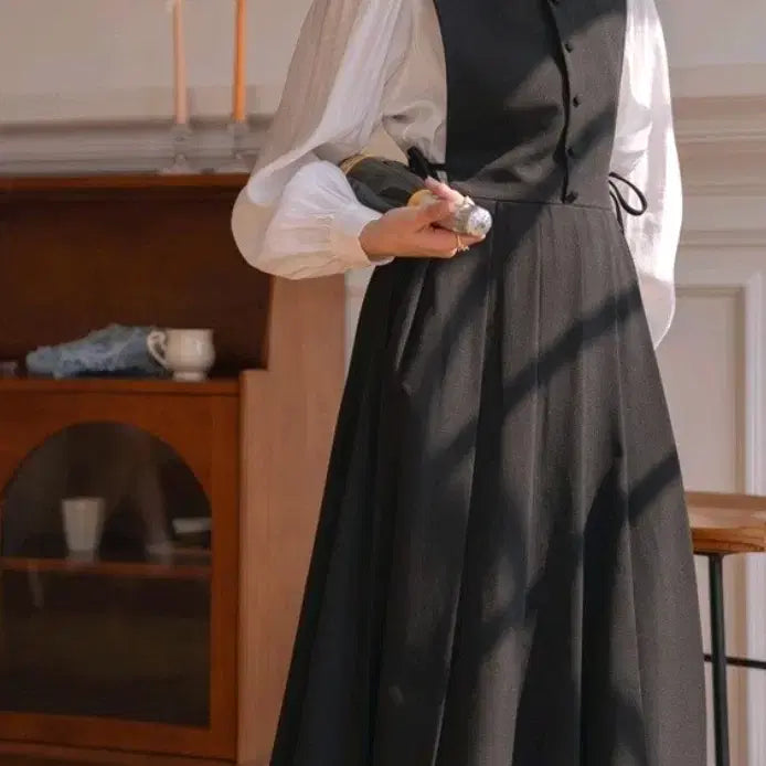[BUNJANG] Black Sleeveless Long Dress / L256 블랙 민소매 롱 원피스