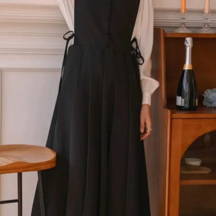 [BUNJANG] Black Sleeveless Long Dress / L256 블랙 민소매 롱 원피스