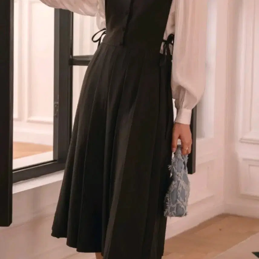 [BUNJANG] Black Sleeveless Long Dress / L256 블랙 민소매 롱 원피스