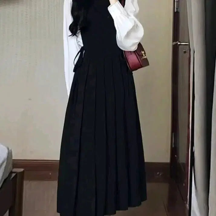 [BUNJANG] Black Sleeveless Long Dress / L256 블랙 민소매 롱 원피스