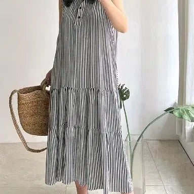 [BUNJANG] Striped Long Dress / L245 스트라이프 롱 원피스