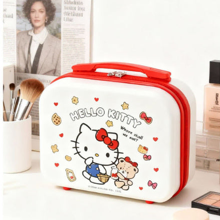 [BUNJANG] Hello Kitty Portable Carry-on Luggage Ready Bag - White / 헬로키티 보조 캐리어 여행가방 레디백 화이트