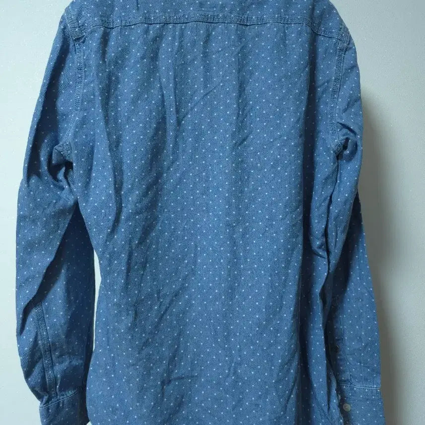 [SOLD OUT] 폴햄 도트패턴 데님셔츠(사이즈100)