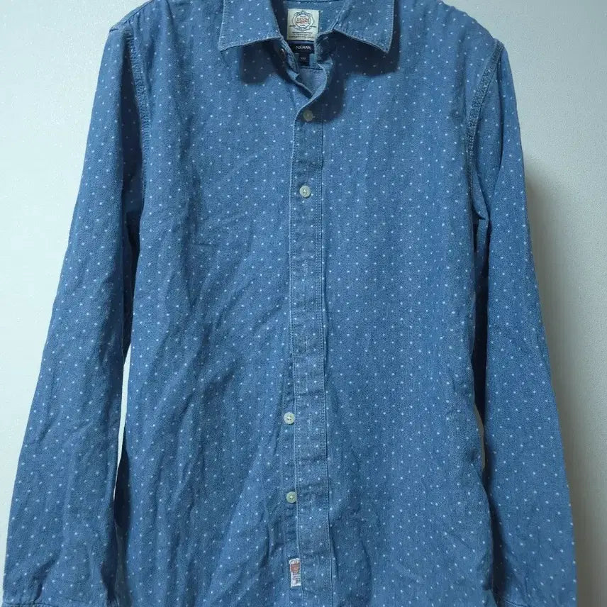 [SOLD OUT] 폴햄 도트패턴 데님셔츠(사이즈100)