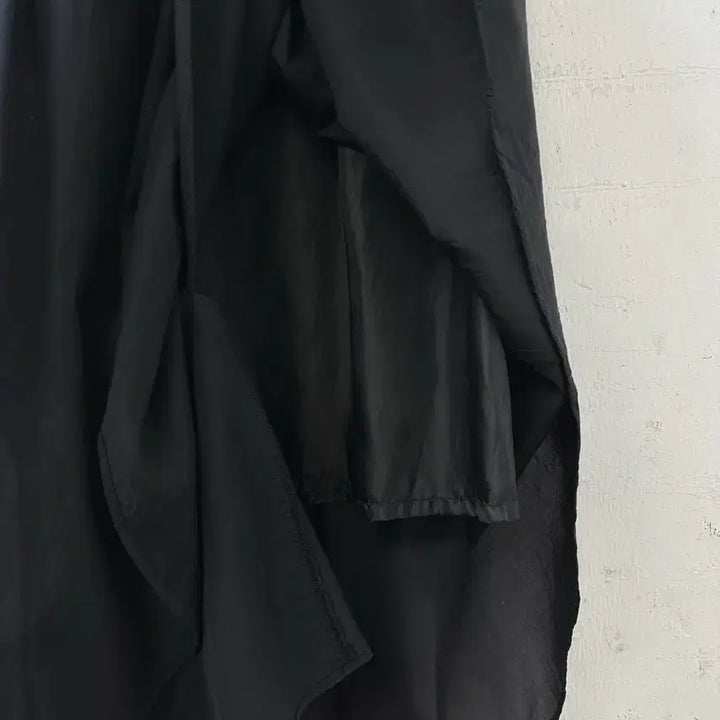 [BUNJANG] Simplicite Black Layered Chiffon Drape Skirt / 일본빈티지 Simplicite 블랙 레이어드 쉬폰 언발 드레이프 스커트