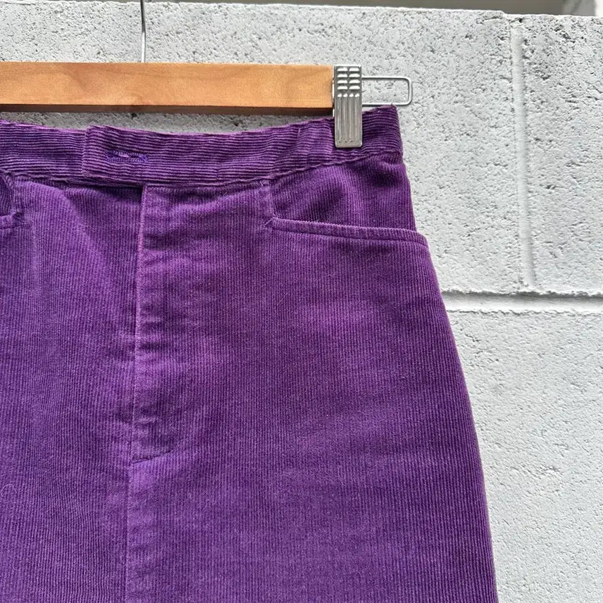 [BUNJANG] Purple Corduroy Midi Skirt / 퍼플 코듀로이 미디스커트