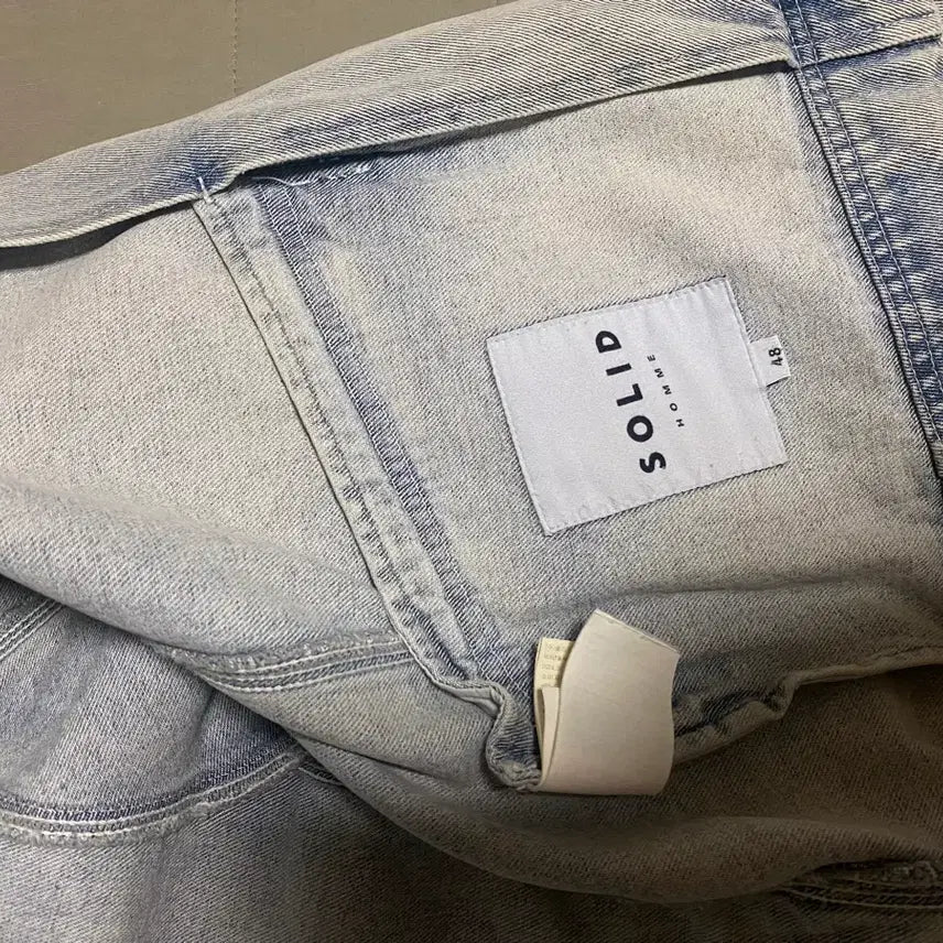 [BUNJANG] Solid Homme Hooded Denim Jacket / 솔리드옴므 후드데님점퍼 48(상태최상)